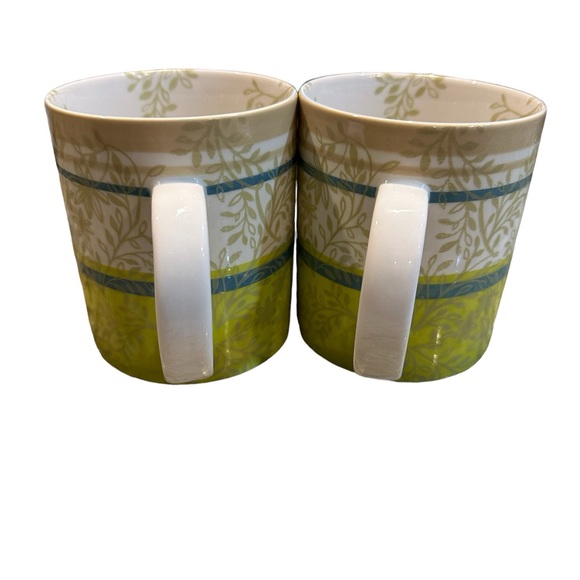 Set of 2 2008 Starbucks lime green coffee mugs - Picture 4 of 6